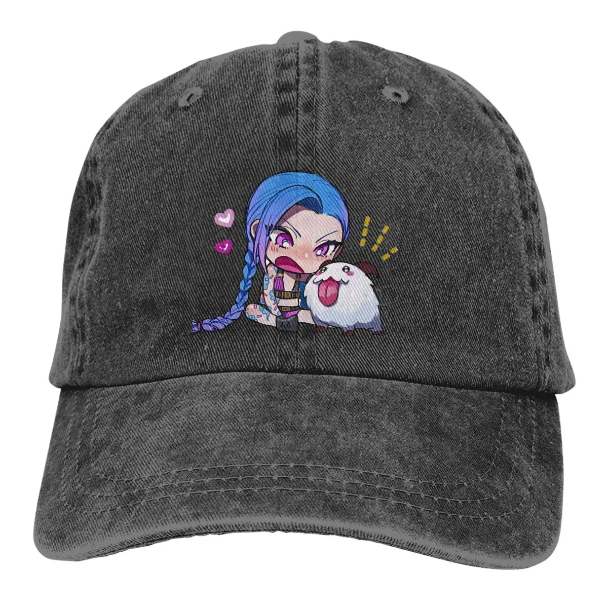 

Pure Color Dad Hats Cute Jinx Women's Hat Sun Visor Baseball Caps Arcane League Of Legends LOL Game Peaked Cap