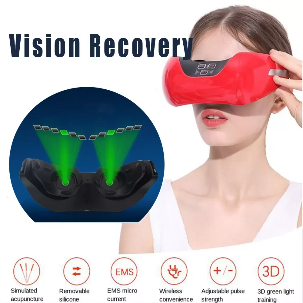 Intelligent Vision Recovery Training Instrument EMS Pulse Massage Eye Protection Instrument Electric Green Light Eye Massager
Intelligent Vision Recovery Training Instrument EMS Pulse Massage Eye Protection Instrument Electric Green Light Eye Massager