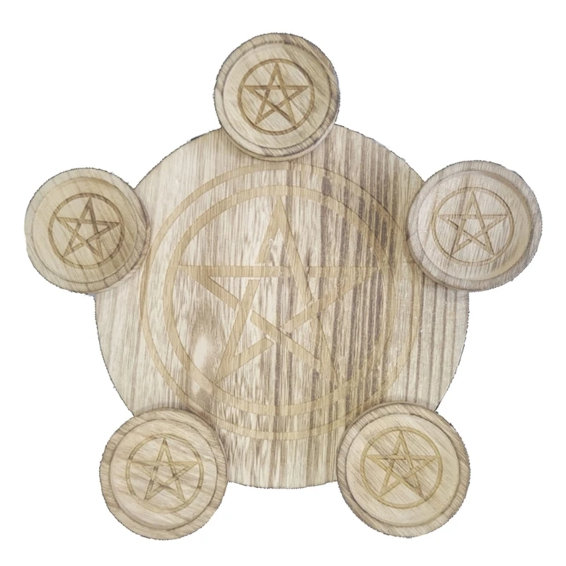 Holder Board Astrology Pentacle Candlestick Plate Altars Witchcraft Wiccan Divination Decors Holder Tray
Holder Board Astrology Pentacle Candlestick Plate Altars Witchcraft Wiccan Divination Decors Holder Tray