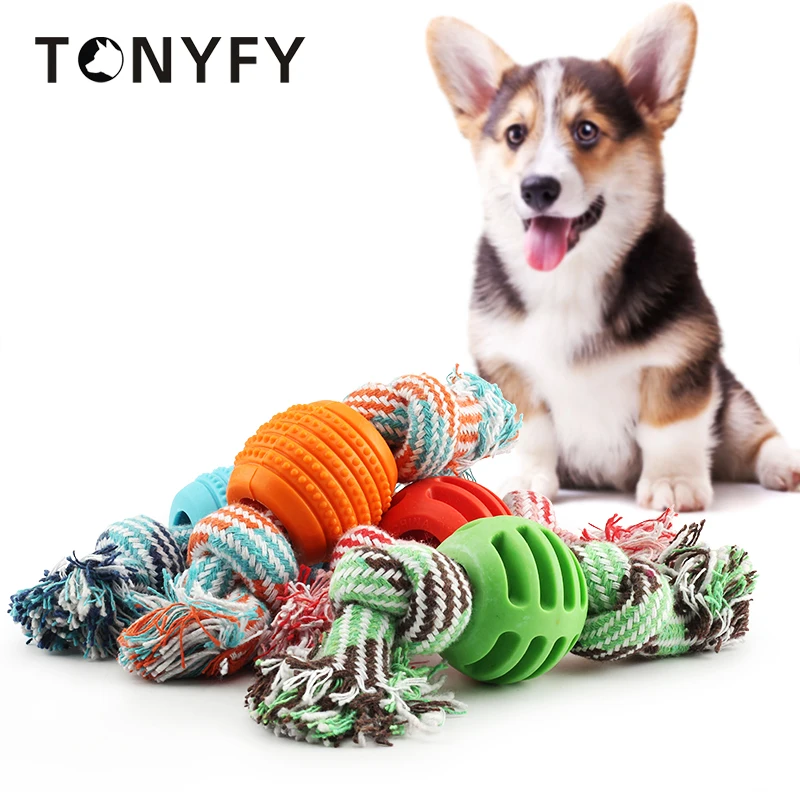 Pet Dog Rope Chew Toys Ball Toys Tooth Cleaning Chew Ball Puppy Pet Play Training Rubber Cotton Rope Chewing Toy Pet Supplies
Pet Dog Rope Chew Toys Ball Toys Tooth Cleaning Chew Ball Puppy Pet Play Training Rubber Cotton Rope Chewing Toy Pet Supplies