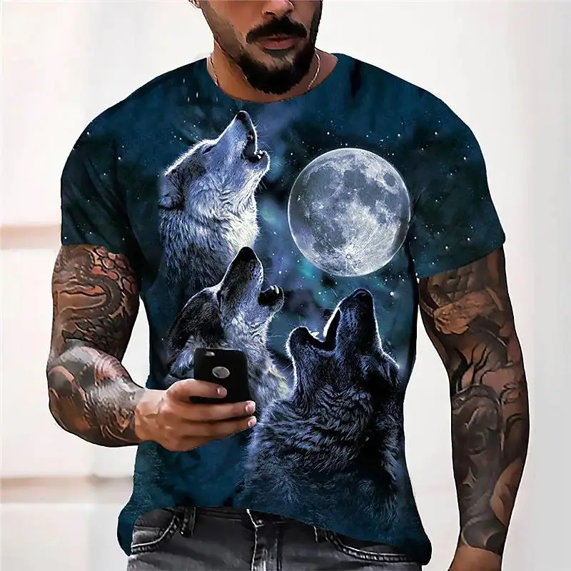 Wolf T-Shirt Men's 3D Print Tees Summer Short Oversized Clothing Fashion Harajuku Animal Tops New Casual Boys T Shirt Streetwear
Wolf T-Shirt Men's 3D Print Tees Summer Short Oversized Clothing Fashion Harajuku Animal Tops New Casual Boys T Shirt Streetwear
