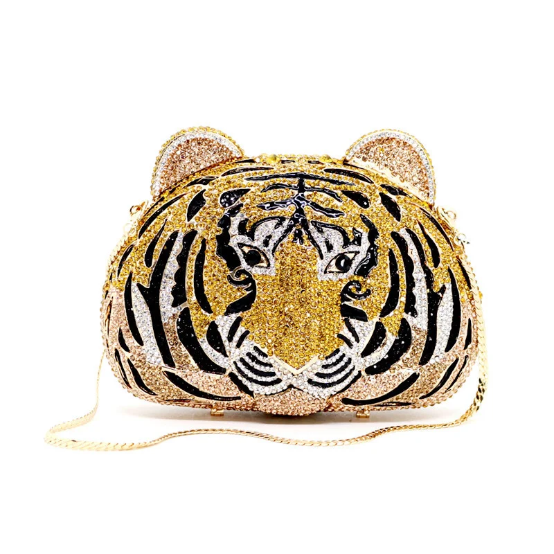 Animal Tiger Head Full Diamond Metal Luxury Evening Bag Women Diamante Clutch Wedding Purse Crystal Handbag
Animal Tiger Head Full Diamond Metal Luxury Evening Bag Women Diamante Clutch Wedding Purse Crystal Handbag