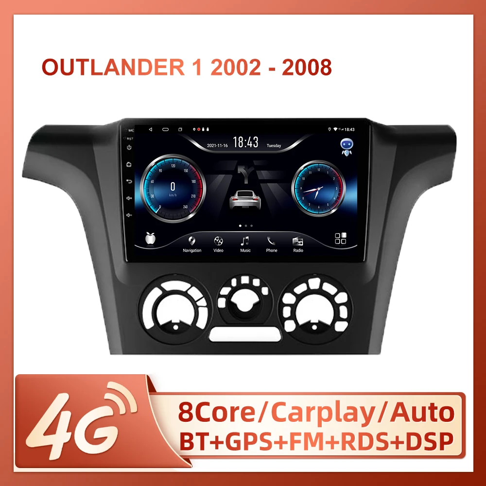JIULUNET For Mitsubishi Outlander 1 2002 - 2008 Car Radio Ai Voice Carplay Multimedia Video Player Navigation
JIULUNET For Mitsubishi Outlander 1 2002 - 2008 Car Radio Ai Voice Carplay Multimedia Video Player Navigation