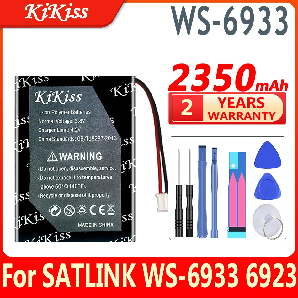 

KiKiss 100% New Battery WS6933 WS 6933 2350mAh for SATLINK TV Digital Satellite Finder Meter WS-6933 6923 DVB-S/S2 Batteries