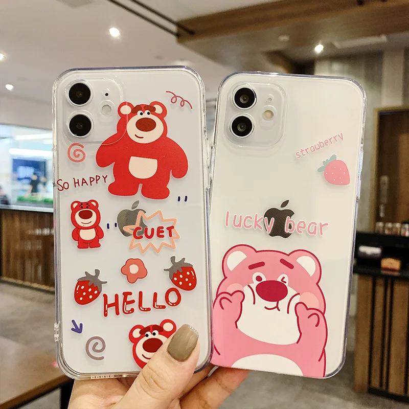 Cute Pink Bear Transparent Soft Shell on For IPhone 11 12 13 Pro Max Mini X XR 7 8 Plus SE Cover Fall Protection Shell
Cute Pink Bear Transparent Soft Shell on For IPhone 11 12 13 Pro Max Mini X XR 7 8 Plus SE Cover Fall Protection Shell