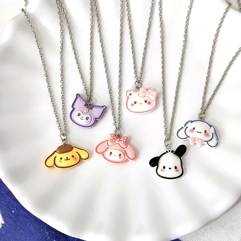 Kawaii Sanrio Anime Hello Kitty Cinnamoroll Pochacco Cute Cartoon Necklace Girly Heart Collarbone Necklace Accessories
Kawaii Sanrio Anime Hello Kitty Cinnamoroll Pochacco Cute Cartoon Necklace Girly Heart Collarbone Necklace Accessories