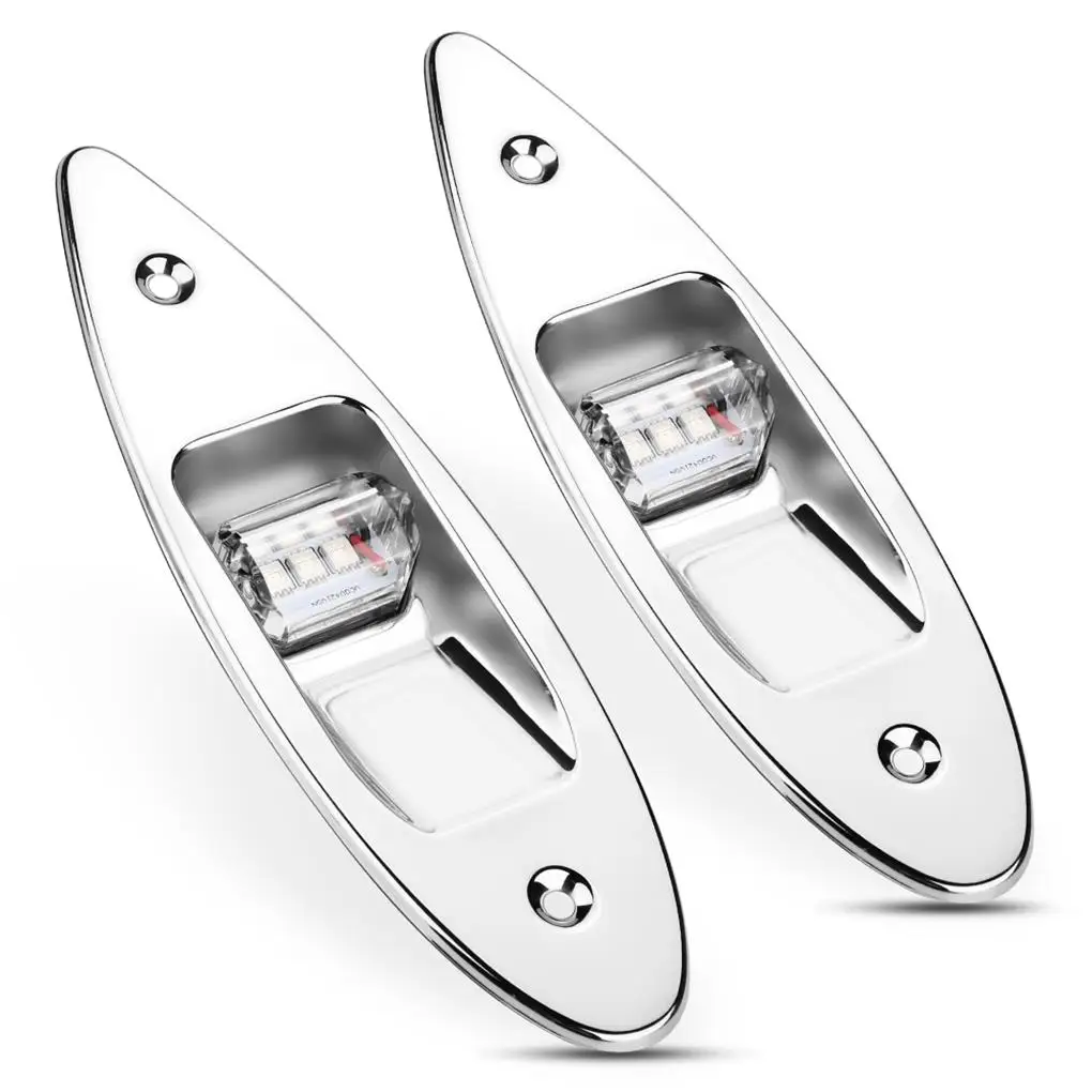 2Pcs 12V LED Flush Mount Side Bow Navigation Signal Light Lamp for Marine Boat Yacht Green/Red
2Pcs 12V LED Flush Mount Side Bow Navigation Signal Light Lamp for Marine Boat Yacht Green/Red