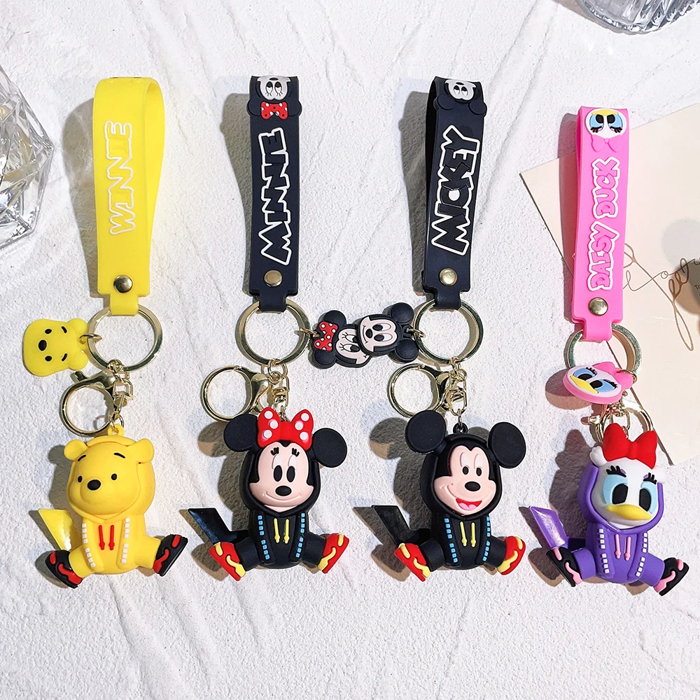 Fashion Mickey Minnie Silicone Keychains Disney Donald Stitch Trend Keyrings Cartoon Doll Pendant Keyholder for Backpack
Fashion Mickey Minnie Silicone Keychains Disney Donald Stitch Trend Keyrings Cartoon Doll Pendant Keyholder for Backpack