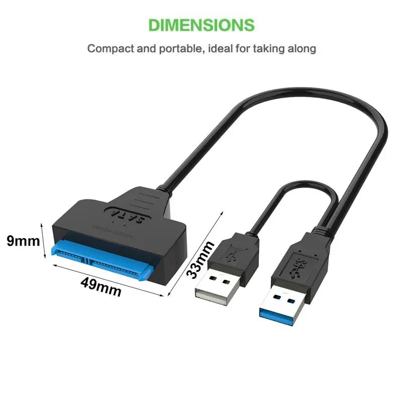 SATA к USB 3,0/2,0 кабель до 5 Гбит/с для 2,5 дюймового внешнего жесткого диска SSD жесткого диска SATA 3 22-контактный адаптер USB 3,0 к Sata III шнур
SATA к USB 3,0/2,0 кабель до 5 Гбит/с для 2,5 дюймового внешнего жесткого диска SSD жесткого диска SATA 3 22-контактный адаптер USB 3,0 к Sata III шнур