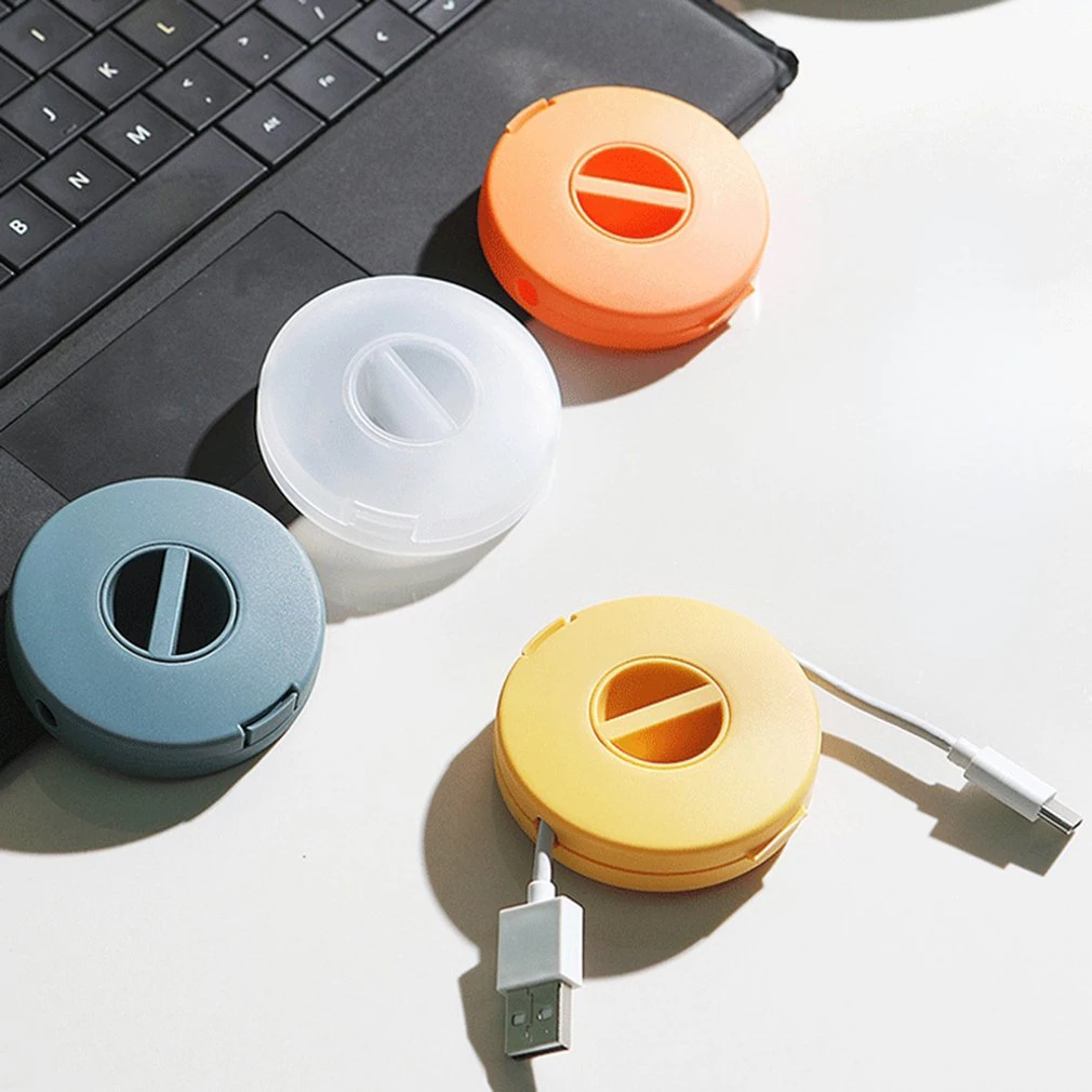 Portable Round Rotatable Data Cable Organizer Storage Box Mobile Phone Charging Cable Winder Can Be Carried Cable Winder
Portable Round Rotatable Data Cable Organizer Storage Box Mobile Phone Charging Cable Winder Can Be Carried Cable Winder