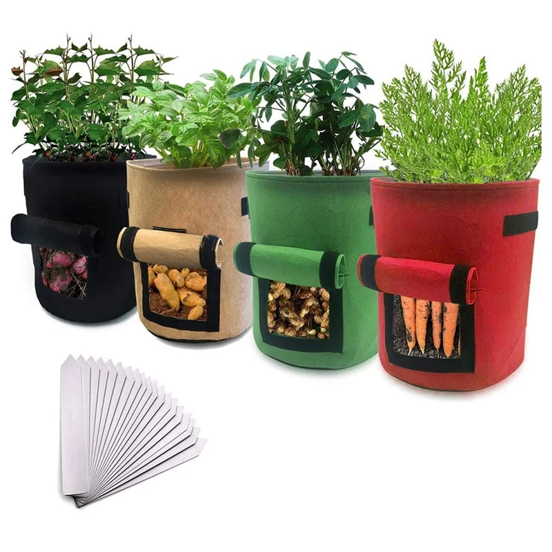 HOT-Plant Grow Bags, 4 Pack 7 Gallon Vegetable Grow Plant Bag With Visualized Window And Handles, Tomato, Potato,Strawberry
HOT-Plant Grow Bags, 4 Pack 7 Gallon Vegetable Grow Plant Bag With Visualized Window And Handles, Tomato, Potato,Strawberry