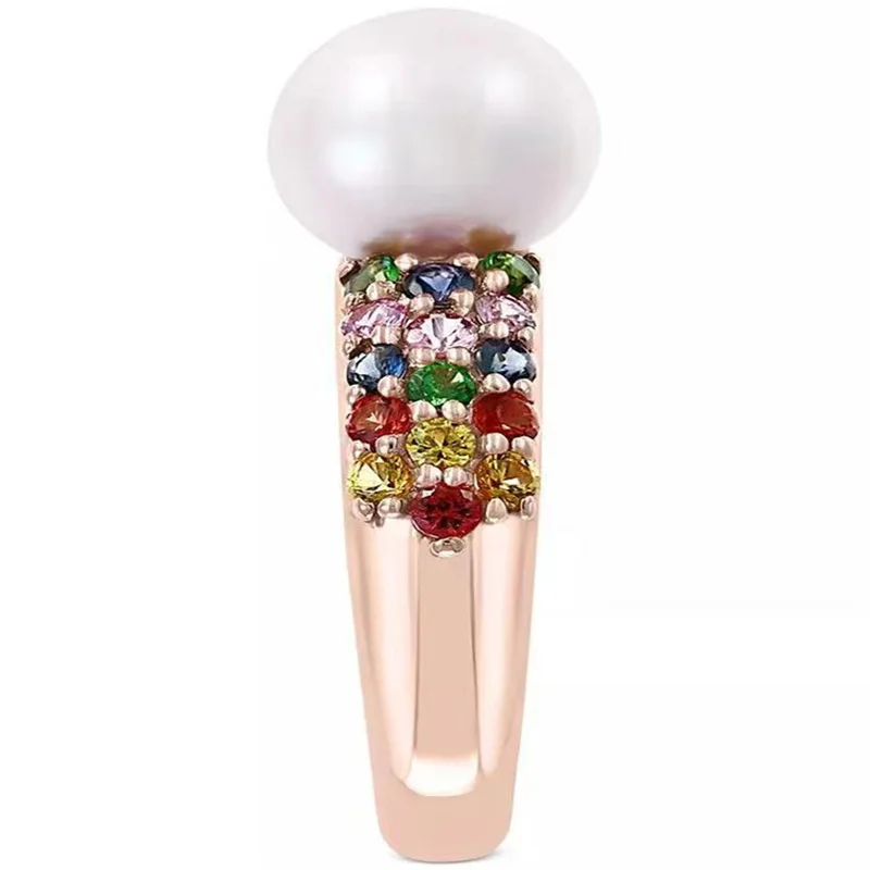 Rose Gold White Pearl Women's Ring Sweet Colorful Zircon Rhinestone Women's Wedding Ring Jewelry Accessories Wholesale
Rose Gold White Pearl Women's Ring Sweet Colorful Zircon Rhinestone Women's Wedding Ring Jewelry Accessories Wholesale