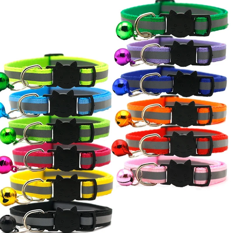 12 Pcs Reflective Cat Collars Quick Release Safety Buckle With Bell Adjustable 19-32Cm (12 Colors)
12 Pcs Reflective Cat Collars Quick Release Safety Buckle With Bell Adjustable 19-32Cm (12 Colors)