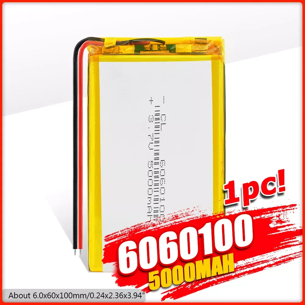 3.7V 6060100 5000mA high capacity lithium battery intercom hair removal instrument lithium battery for e-books DVD GPS MID PAD
3.7V 6060100 5000mA high capacity lithium battery intercom hair removal instrument lithium battery for e-books DVD GPS MID PAD