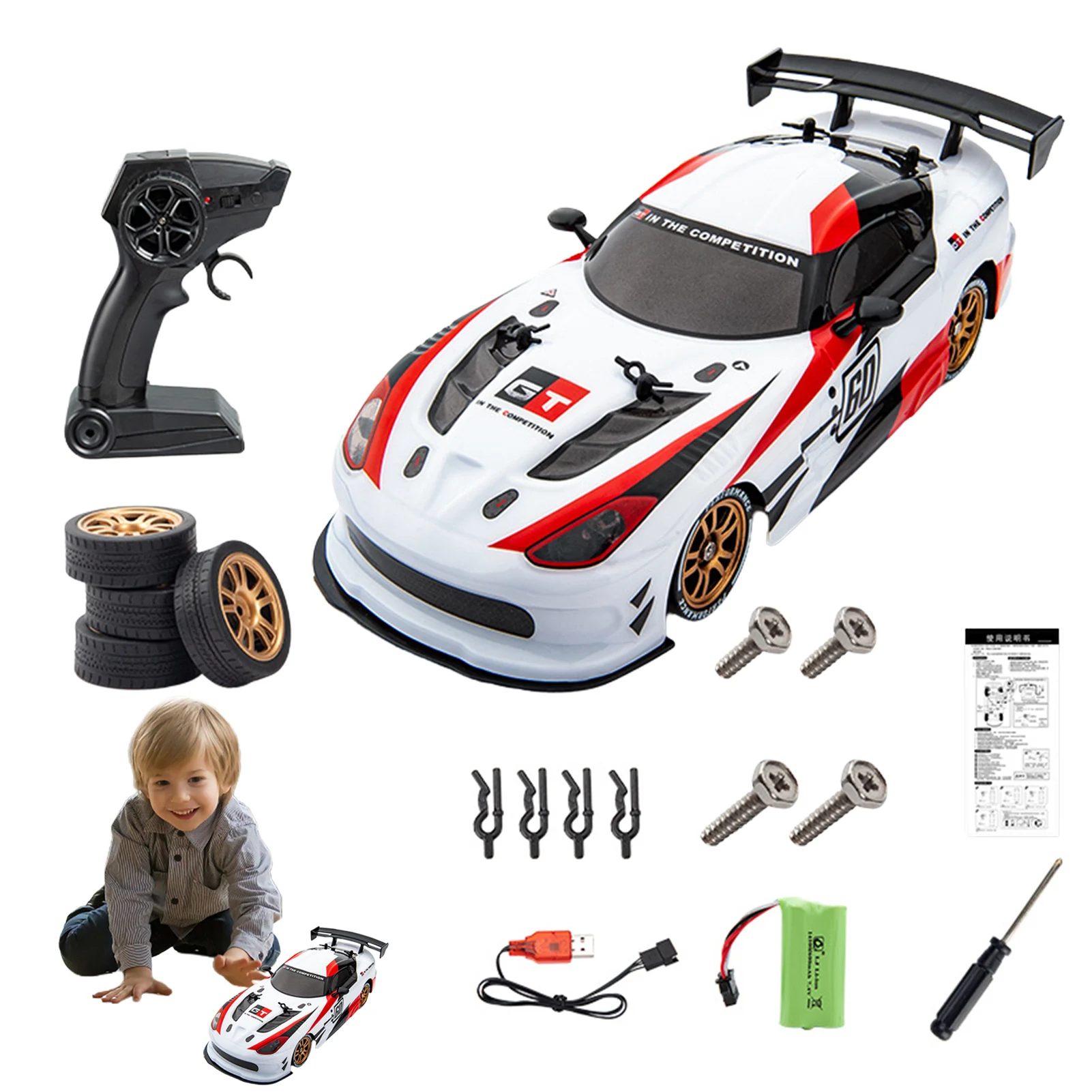 RC Drift Car 1/16 4WD Toy RC Car 2.4GHz Car With Remote Control For Boys With 360-Degree Flips Front And Rear Independent
RC Drift Car 1/16 4WD Toy RC Car 2.4GHz Car With Remote Control For Boys With 360-Degree Flips Front And Rear Independent