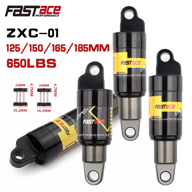 Задние удары для горного велосипеда FASTACE, 125 /150/ 165/ 185 мм, 650 фунта, алюминиевый сплав, масляная пружина, удары для 26-дюймового электровелосипед...
Задние удары для горного велосипеда FASTACE, 125 /150/ 165/ 185 мм, 650 фунта, алюминиевый сплав, масляная пружина, удары для 26-дюймового электровелосипед...