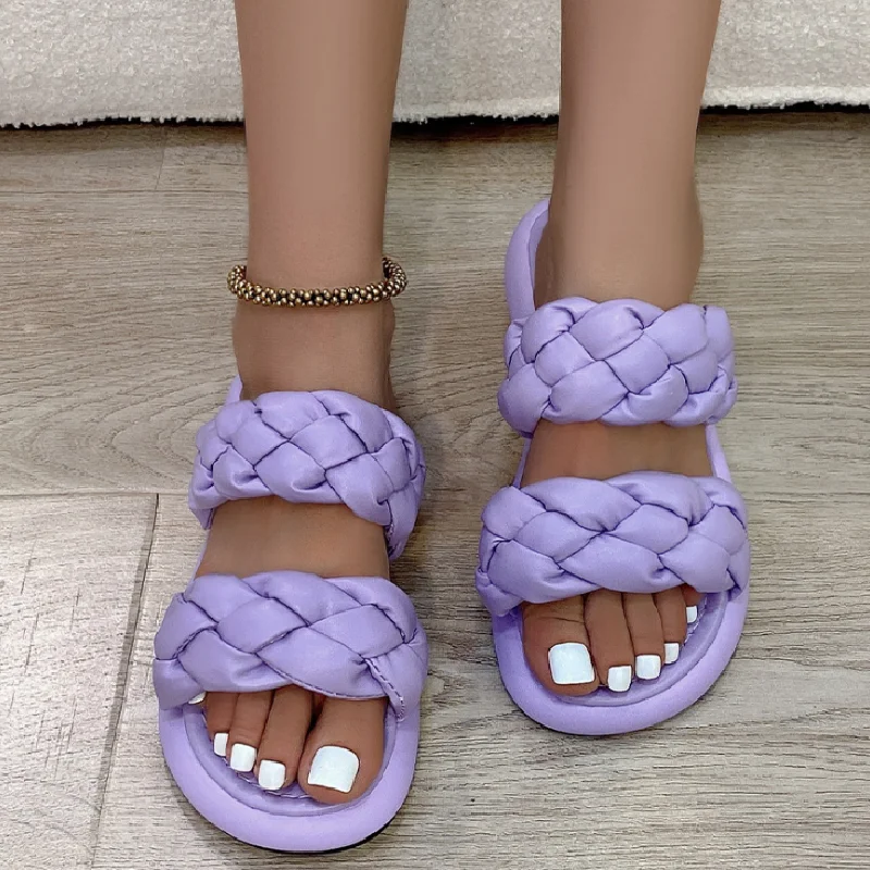 Women's Weave Slippers Soft Slipper Sandals Ladies Summer Flip Flops Slides Fashion Leisure Flat Shoe Female Comfort Beach Shoes
Women's Weave Slippers Soft Slipper Sandals Ladies Summer Flip Flops Slides Fashion Leisure Flat Shoe Female Comfort Beach Shoes