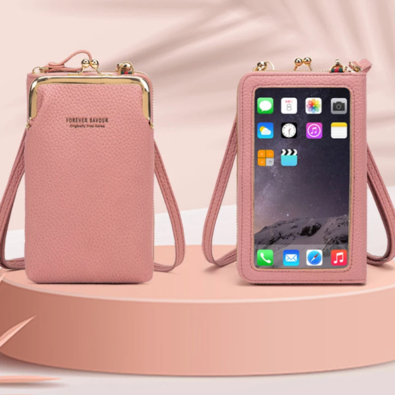 New Ladies Touch Screen Mobile Phone Single Shoulder Bags Female Pure Color Messenger Purse Women Leather Luxury Designer Bag
New Ladies Touch Screen Mobile Phone Single Shoulder Bags Female Pure Color Messenger Purse Women Leather Luxury Designer Bag