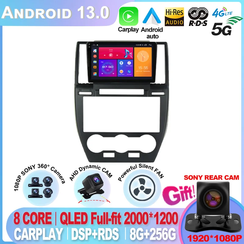 Для Land Rover Freelander 2 2007-2015 Android 13 Автомобильный радиоприемник DVD Мультимедийный