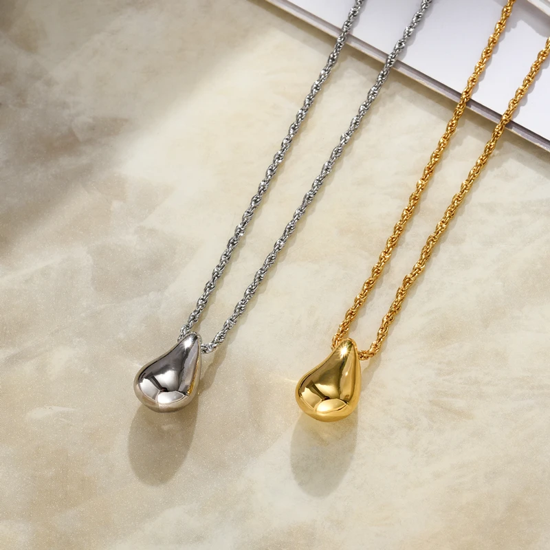 LONDANY necklace Water drop pendant necklace women twist chain retro simple light luxury clavicle chain necklace
LONDANY necklace Water drop pendant necklace women twist chain retro simple light luxury clavicle chain necklace