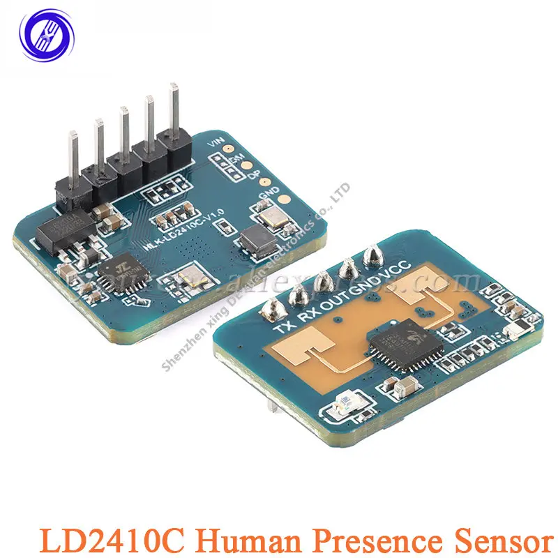 Датчик присутствия человека LD2410C 24 ГГц, миллиметровый волновой радар, сенсорный модуль, Бесконтактное Обнаружение сердцебиения и движения 
Датчик присутствия человека LD2410C 24 ГГц, миллиметровый волновой радар, сенсорный модуль, Бесконтактное Обнаружение сердцебиения и движения
