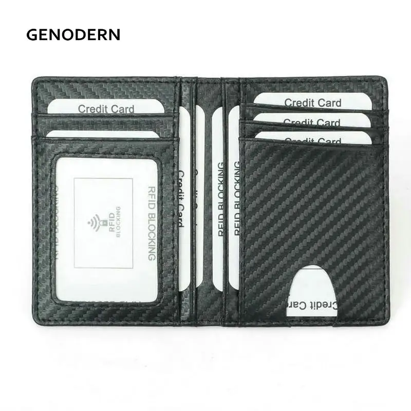 GENODERN RFID Credit Card Holder for Men Driver License Holder Carbon Fiber Pattern Card Case Mini Male Purse
GENODERN RFID Credit Card Holder for Men Driver License Holder Carbon Fiber Pattern Card Case Mini Male Purse