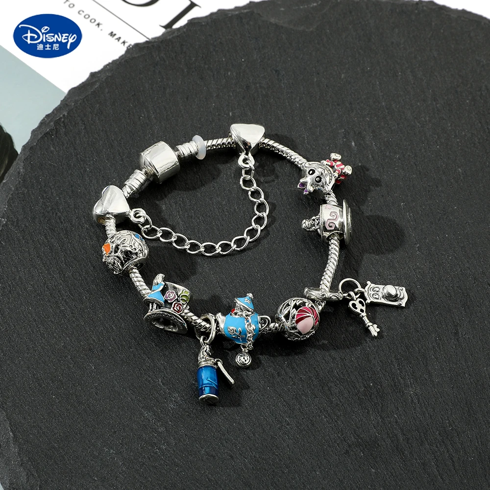 Disney Luxury Bracelet Charms Bangle Alice in Wonderland Pulseiras Feminina Silver Plated Family Fashion Bracelet for Women
Disney Luxury Bracelet Charms Bangle Alice in Wonderland Pulseiras Feminina Silver Plated Family Fashion Bracelet for Women