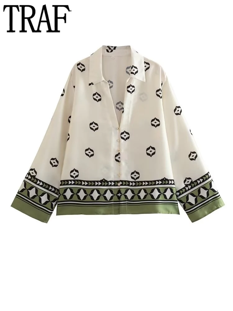 TRAF Print Satin Shirt Women Boho Button Up Shirts for Women Summer Oversize Shirts and Blouses Woman Long Sleeve Top Female
TRAF Print Satin Shirt Women Boho Button Up Shirts for Women Summer Oversize Shirts and Blouses Woman Long Sleeve Top Female