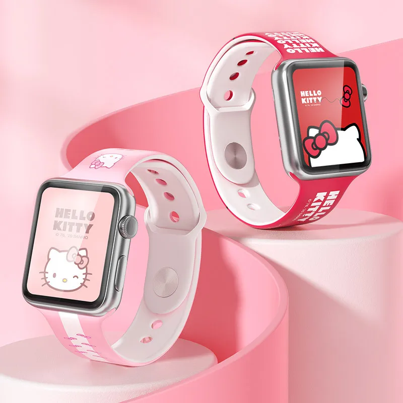 Оригинальные часы Hellokittys Apple Watch 7 с ремешком Iwatch4/5/6/se аниме Apple Watch 1/2/3 силиконовые спортивные часы
Оригинальные часы Hellokittys Apple Watch 7 с ремешком Iwatch4/5/6/se аниме Apple Watch 1/2/3 силиконовые спортивные часы