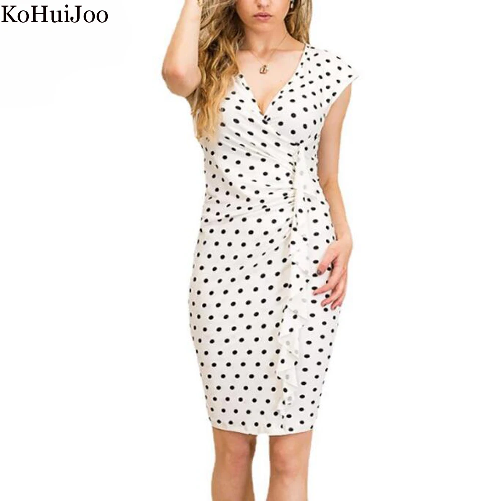 KoHuiJoo Summer 2022 Women Polka Dot Dress Plus Size V-Neck Slim Sleeveless Dresses Fashion Pencil Dress Hip Elegant
KoHuiJoo Summer 2022 Women Polka Dot Dress Plus Size V-Neck Slim Sleeveless Dresses Fashion Pencil Dress Hip Elegant