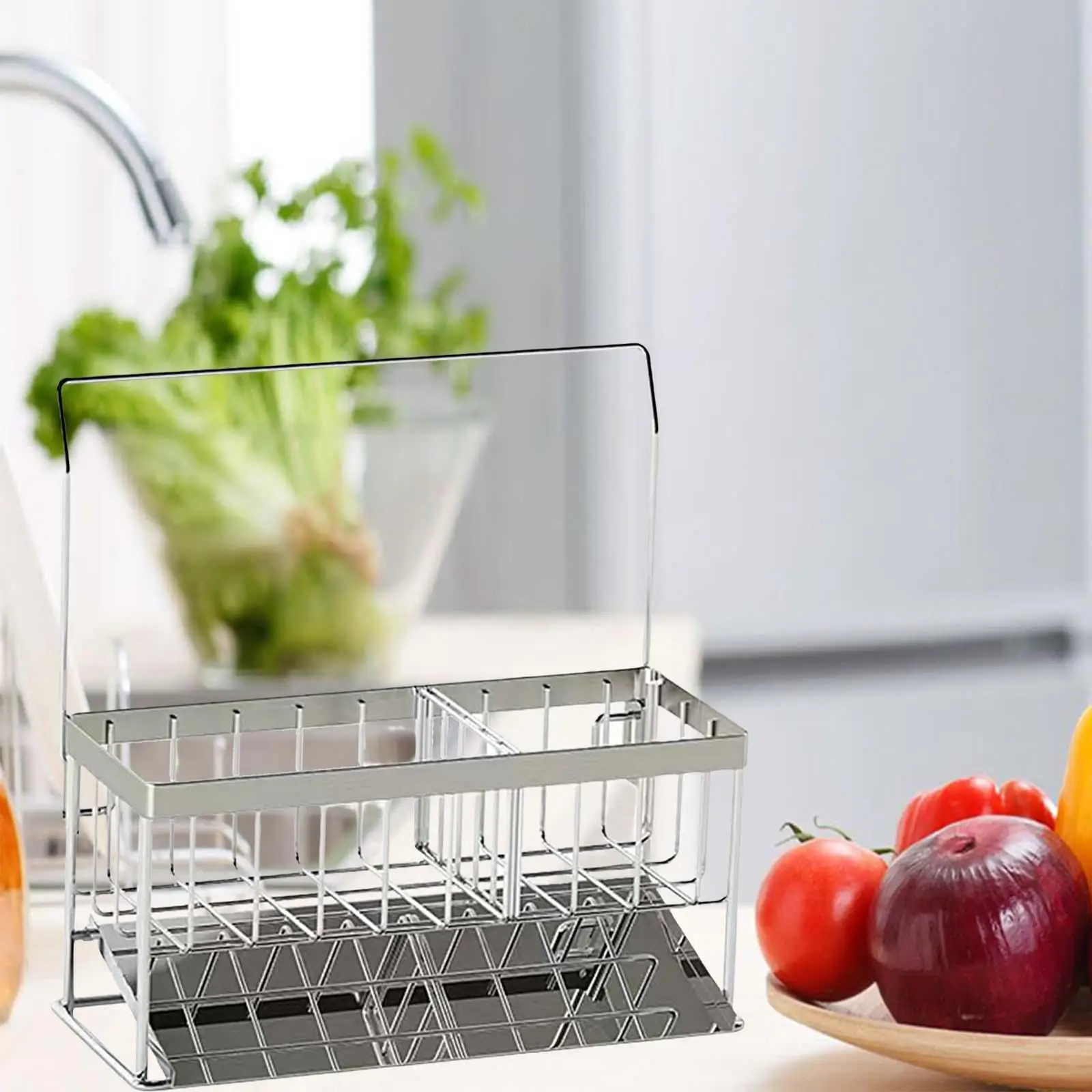 Stainless Steel Kitchen Sponge Holder Rustproof Freestanding with Removable Tray Drainer Basket Sink Drain Rack for Countertop
Stainless Steel Kitchen Sponge Holder Rustproof Freestanding with Removable Tray Drainer Basket Sink Drain Rack for Countertop