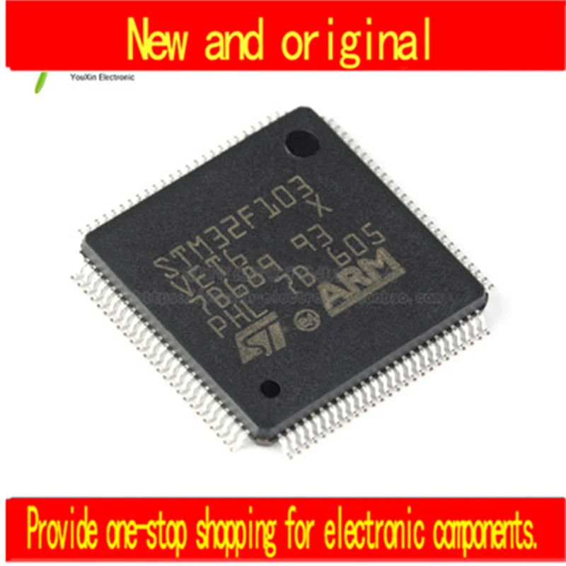 5pcs/Lot 100% New and Original STM32F103VET6 STM32F103VET STM32F103 STM32F LQFP100 ARM Cortex-M3 32-bit microcontroller MCU
5pcs/Lot 100% New and Original STM32F103VET6 STM32F103VET STM32F103 STM32F LQFP100 ARM Cortex-M3 32-bit microcontroller MCU