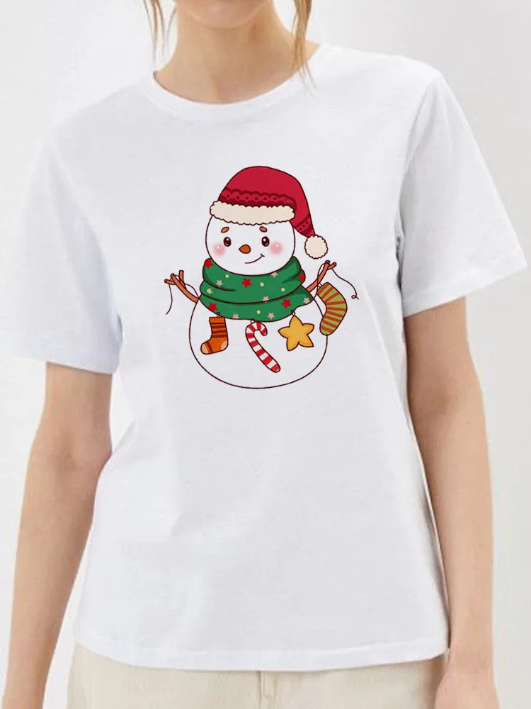 Snowman Christmas Printing T-Shirts New Year Party Tops Women Tee Shirts Fashion Female Clothes Kawaii Summer Female T Shirts
Snowman Christmas Printing T-Shirts New Year Party Tops Women Tee Shirts Fashion Female Clothes Kawaii Summer Female T Shirts