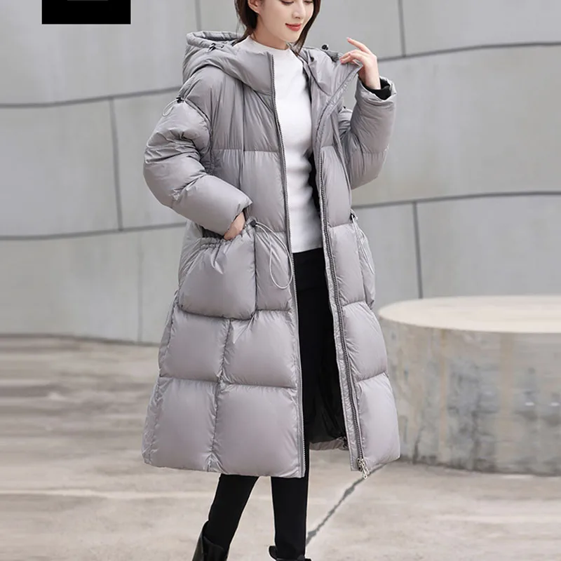 New Winter Women's Long Down Jacket Thick Black Hooded Parker Overcoat Female Warm 90% White Duck Down Coat Very Cold Outerwear
New Winter Women's Long Down Jacket Thick Black Hooded Parker Overcoat Female Warm 90% White Duck Down Coat Very Cold Outerwear