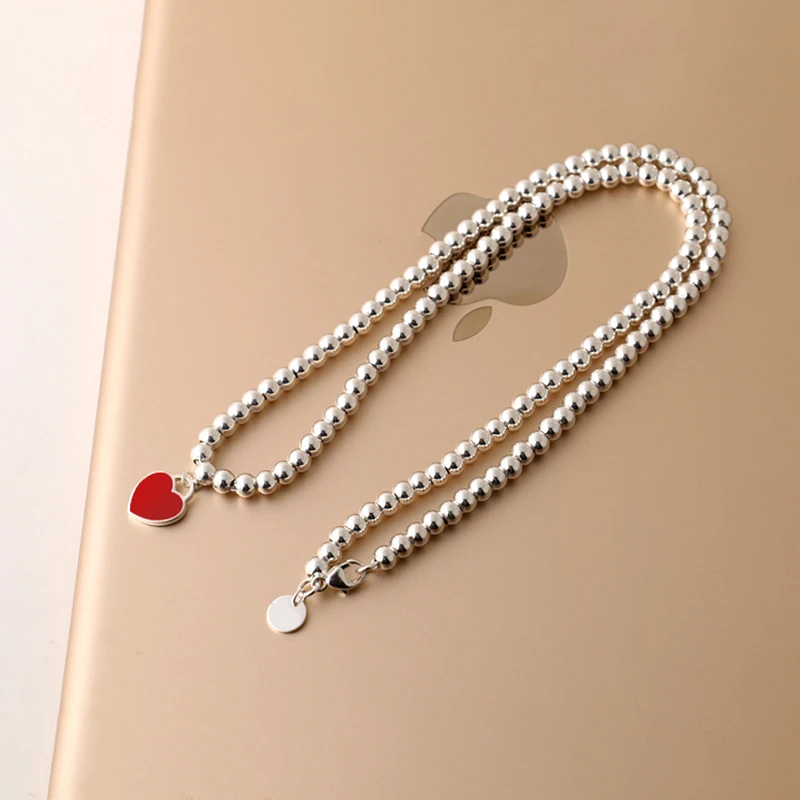 1:1 925 Silver Necklace Fashion Classic 4mm Bead Green Splash Mini Heart Pendant Necklace Valentine's Day Goddess Gift
1:1 925 Silver Necklace Fashion Classic 4mm Bead Green Splash Mini Heart Pendant Necklace Valentine's Day Goddess Gift