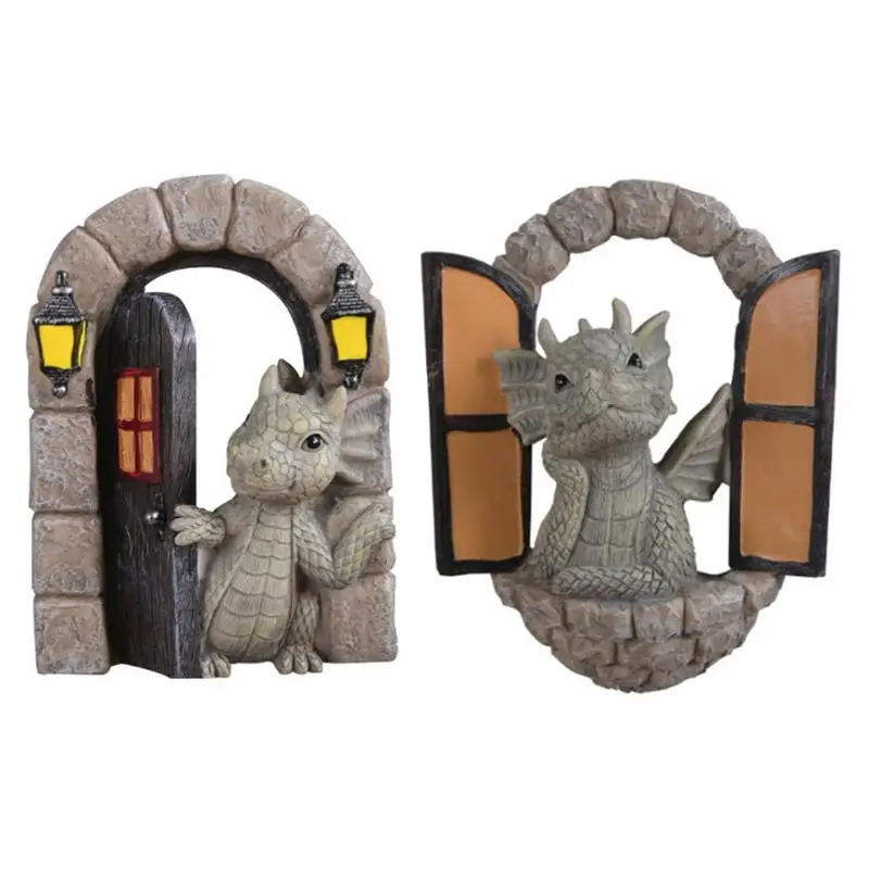 Garden Cute Dragon Statue Resin Dragon Shape Sculpture For Garden Figurine Glow Charming Dragon Outdoor Statue Ornament
Garden Cute Dragon Statue Resin Dragon Shape Sculpture For Garden Figurine Glow Charming Dragon Outdoor Statue Ornament