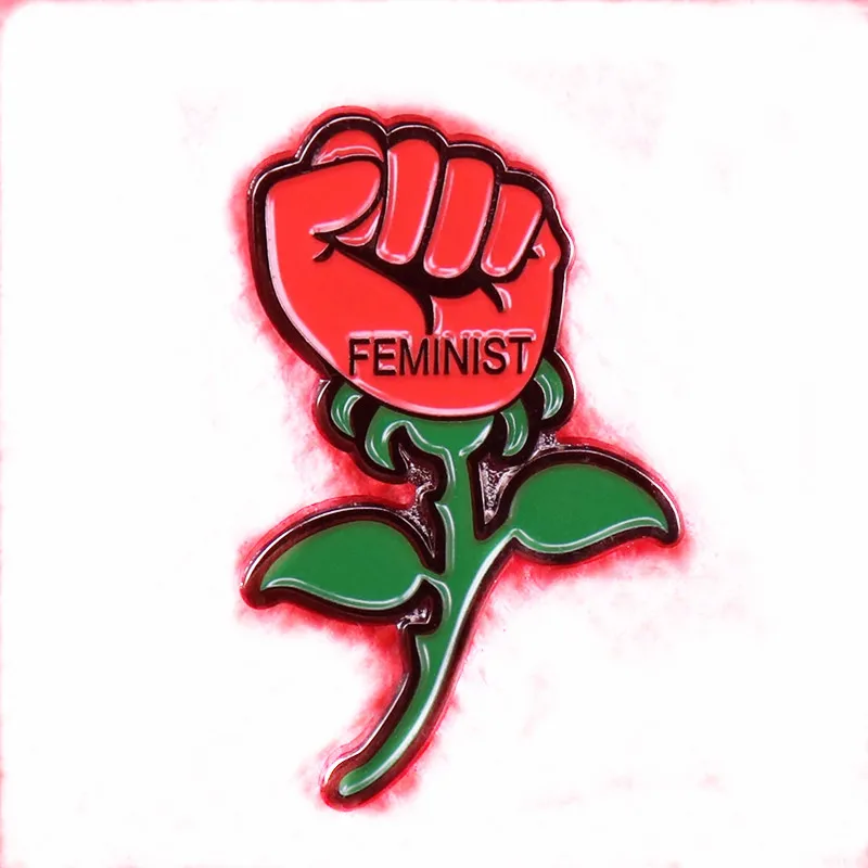 Feminist Fist Rose Flower Brooch Metal Badge Lapel Pin Jacket Jeans Fashion Jewelry Accessories Gift
Feminist Fist Rose Flower Brooch Metal Badge Lapel Pin Jacket Jeans Fashion Jewelry Accessories Gift