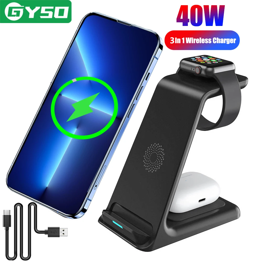 Беспроводное зарядное устройство 40 Вт, подставка для iPhone 13 12 11 Pro X Apple Watch 3 в 1, док-станция для быстрой зарядки Qi для Airpods Pro IWatch 7 6
Беспроводное зарядное устройство 40 Вт, подставка для iPhone 13 12 11 Pro X Apple Watch 3 в 1, док-станция для быстрой зарядки Qi для Airpods Pro IWatch 7 6