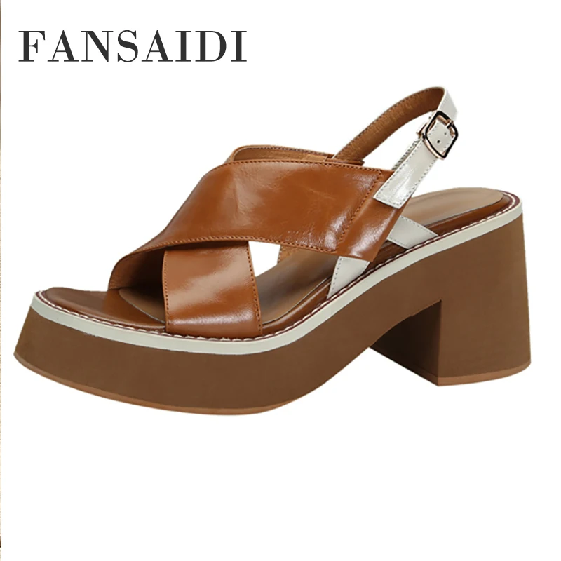 FANSAIDI Waterproof Sandals Summer Fashion Block Heels Women's Shoes Party Shoes New Chunky Heels Narrow Band Platform Sexy
FANSAIDI Waterproof Sandals Summer Fashion Block Heels Women's Shoes Party Shoes New Chunky Heels Narrow Band Platform Sexy