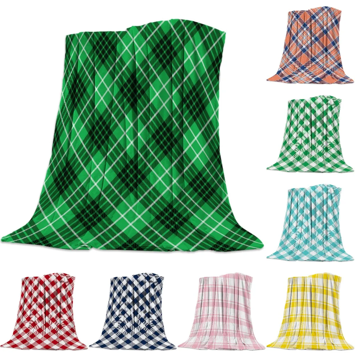 Green Plaid Lines Vintage Style Flannel Blanket for Bed Sofa Portable Soft Fleece Throw Blankets Funny Plush Bedspreads Queen
Green Plaid Lines Vintage Style Flannel Blanket for Bed Sofa Portable Soft Fleece Throw Blankets Funny Plush Bedspreads Queen