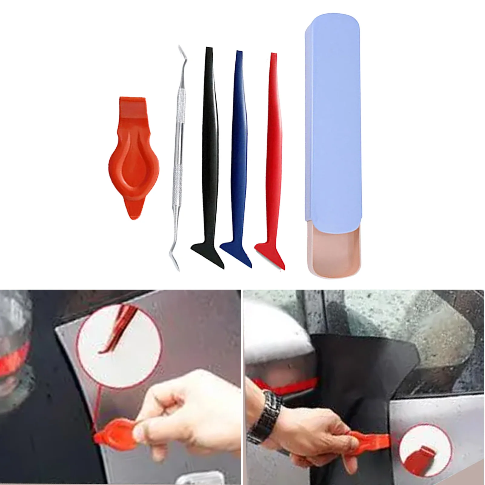 4/5pcs Car Vinyl Film Wrapping Tools Car Sticker Film Scraper Kit Rubber Auto Felt Squeegee Scraper Set Knife Decal Accessories
4/5pcs Car Vinyl Film Wrapping Tools Car Sticker Film Scraper Kit Rubber Auto Felt Squeegee Scraper Set Knife Decal Accessories