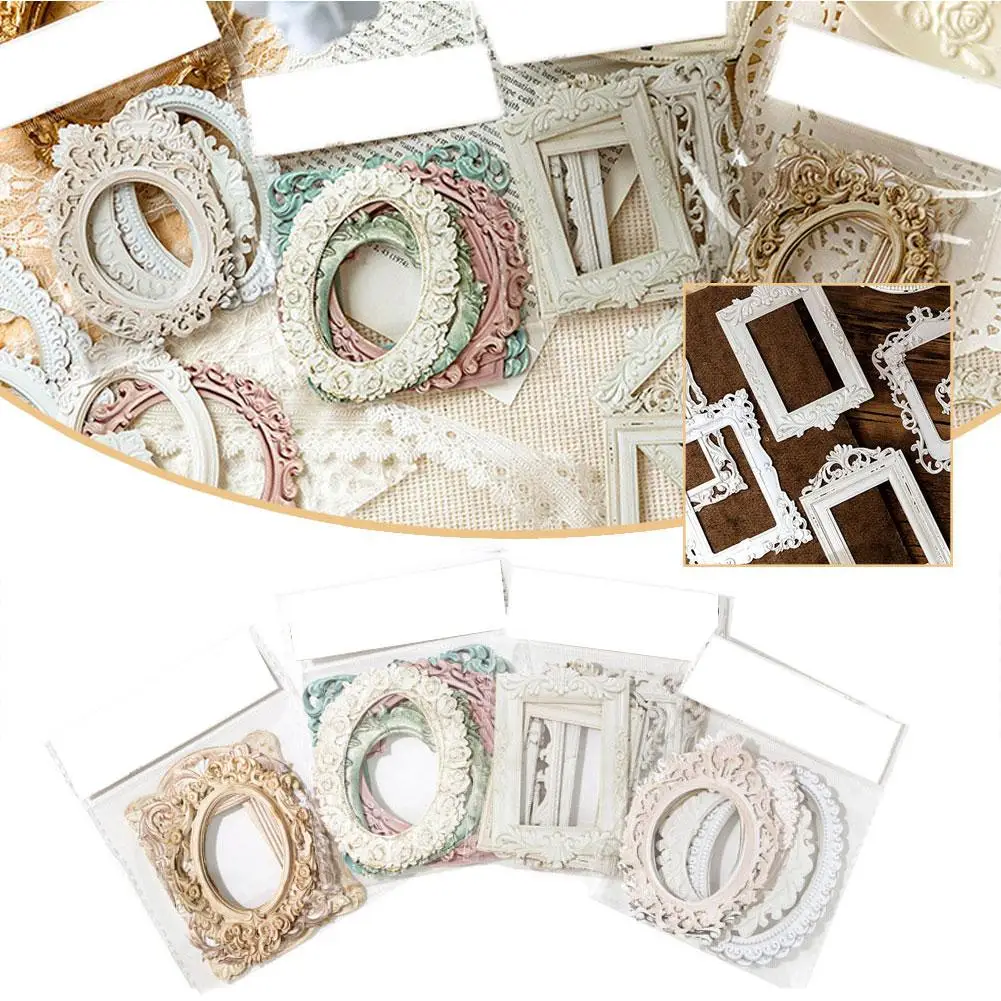 Фоторамка материал полый рельеф Ретро рамка для коллажа Декор рука романтическая палатка серия материалы для коллажей карт Q8V3