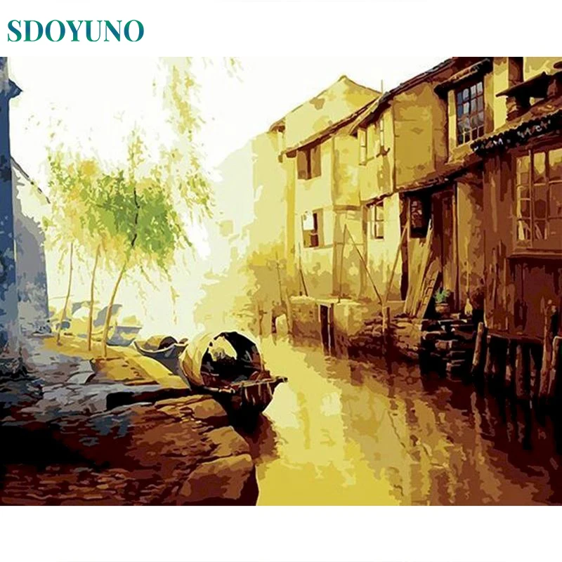 SDOYUNO Oil Painting By Numbers Kits Town Scenery DIY Paint By Numbers On Canvas Landscape Picture By Number Painting Home Decor
SDOYUNO Oil Painting By Numbers Kits Town Scenery DIY Paint By Numbers On Canvas Landscape Picture By Number Painting Home Decor