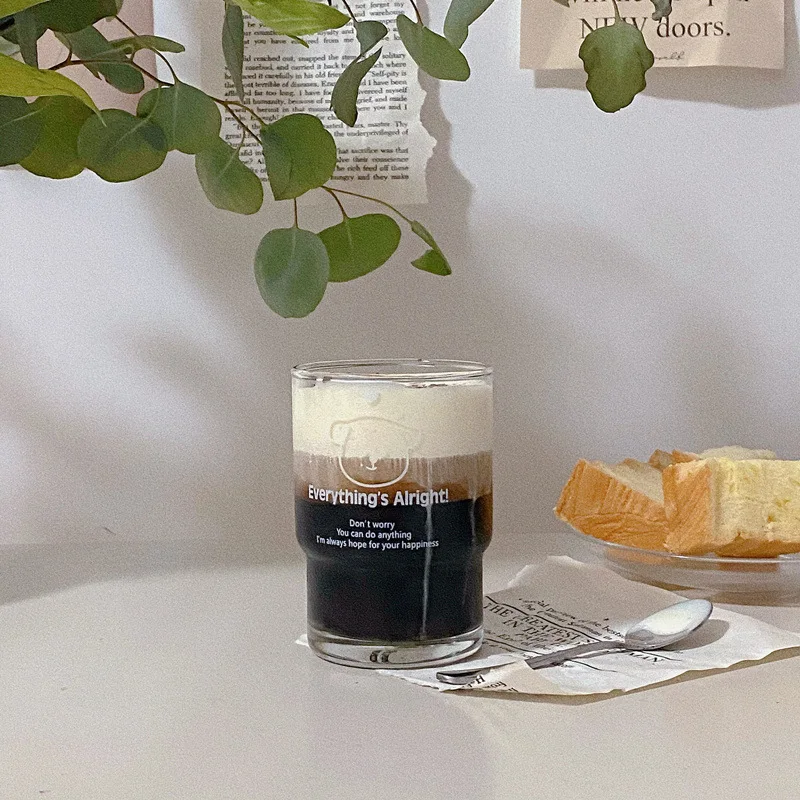 Everything Is Alright Glass Cup Korean Latte Coffee Cup Cute Mugs Coffee Cups Wine Glasses Water Bottles Drinkware
Everything Is Alright Glass Cup Korean Latte Coffee Cup Cute Mugs Coffee Cups Wine Glasses Water Bottles Drinkware