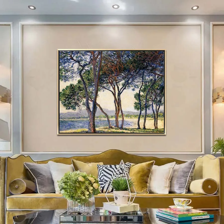 Hand painted landscape oil painting of Trees by the Seashore at Antibes by claude monet home decor picture free shipping
Hand painted landscape oil painting of Trees by the Seashore at Antibes by claude monet home decor picture free shipping
