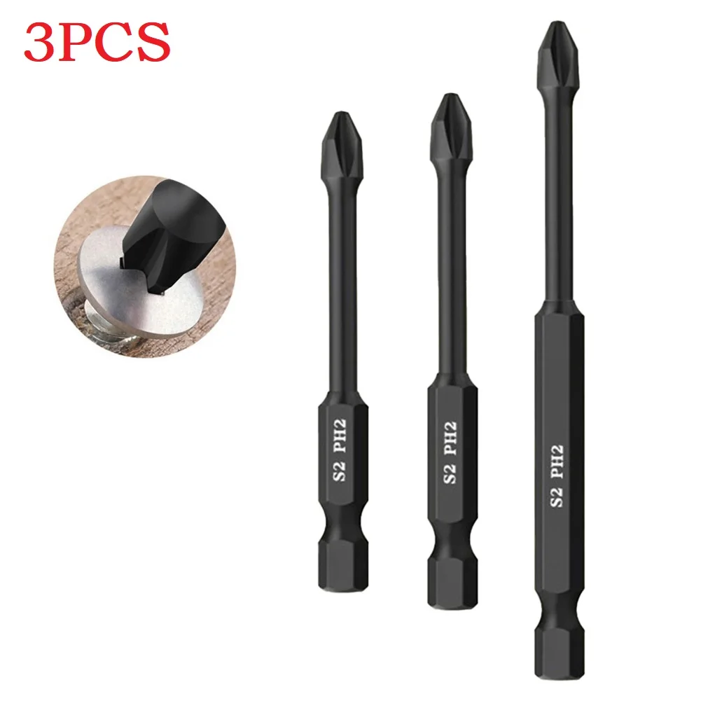 3pcs Magnetic Batch Head Cross Screwdriver Electric Screwdriver Impact Drill Bit Alloy Steel Screwdriver Hand Tool 65/70/90mm
3pcs Magnetic Batch Head Cross Screwdriver Electric Screwdriver Impact Drill Bit Alloy Steel Screwdriver Hand Tool 65/70/90mm