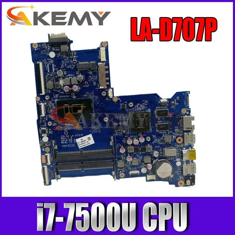 Akemy CDL50 LA-D707P 903787-601 903787-501 906359-001 PC Motherboard For HP 15-AY 15-AY180TX SR2ZV i7-7500U Radeon R7 4GB
Akemy CDL50 LA-D707P 903787-601 903787-501 906359-001 PC Motherboard For HP 15-AY 15-AY180TX SR2ZV i7-7500U Radeon R7 4GB