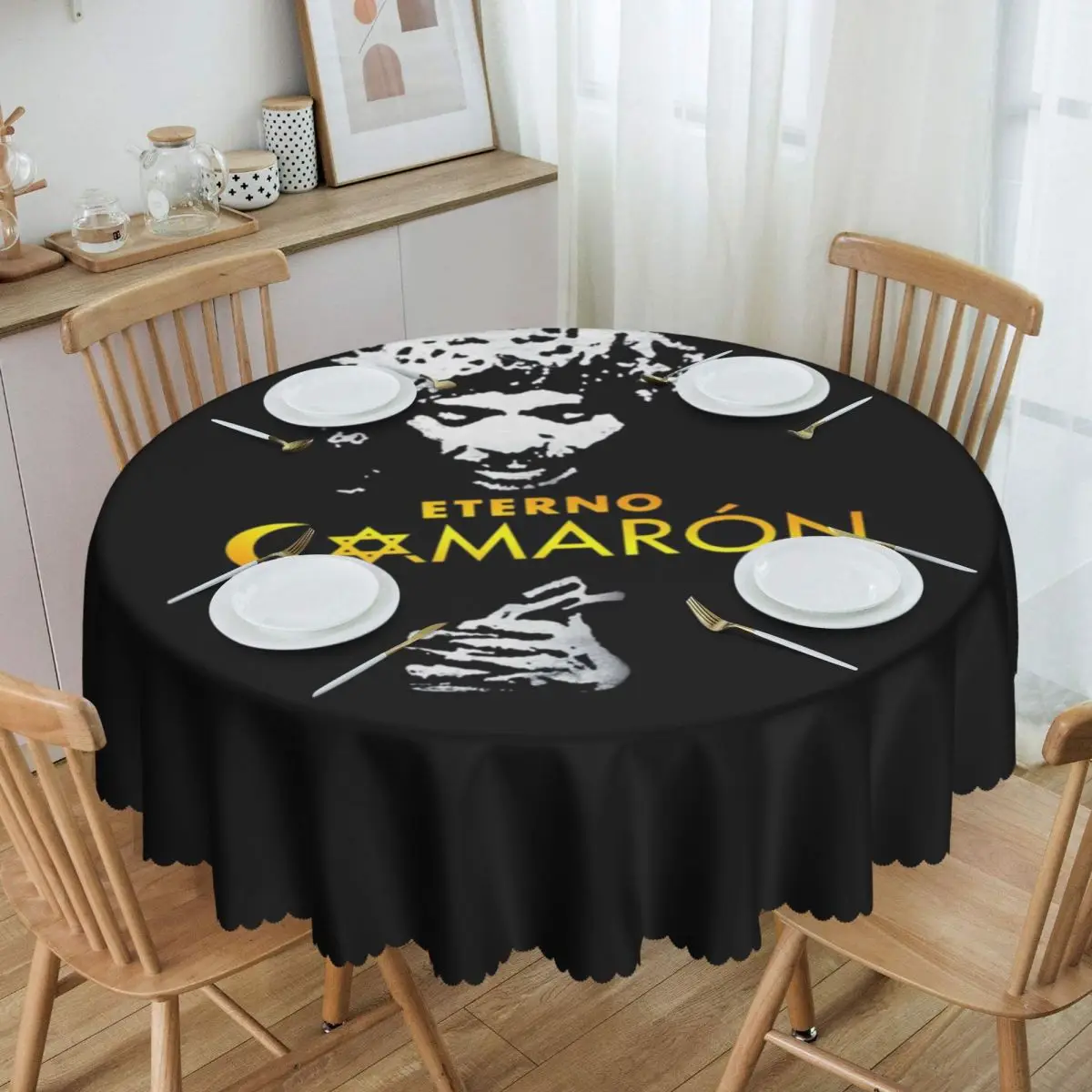 Скатерть круглая водостойкая, 60 дюймов, водостойкая 
Скатерть круглая водостойкая, 60 дюймов, водостойкая