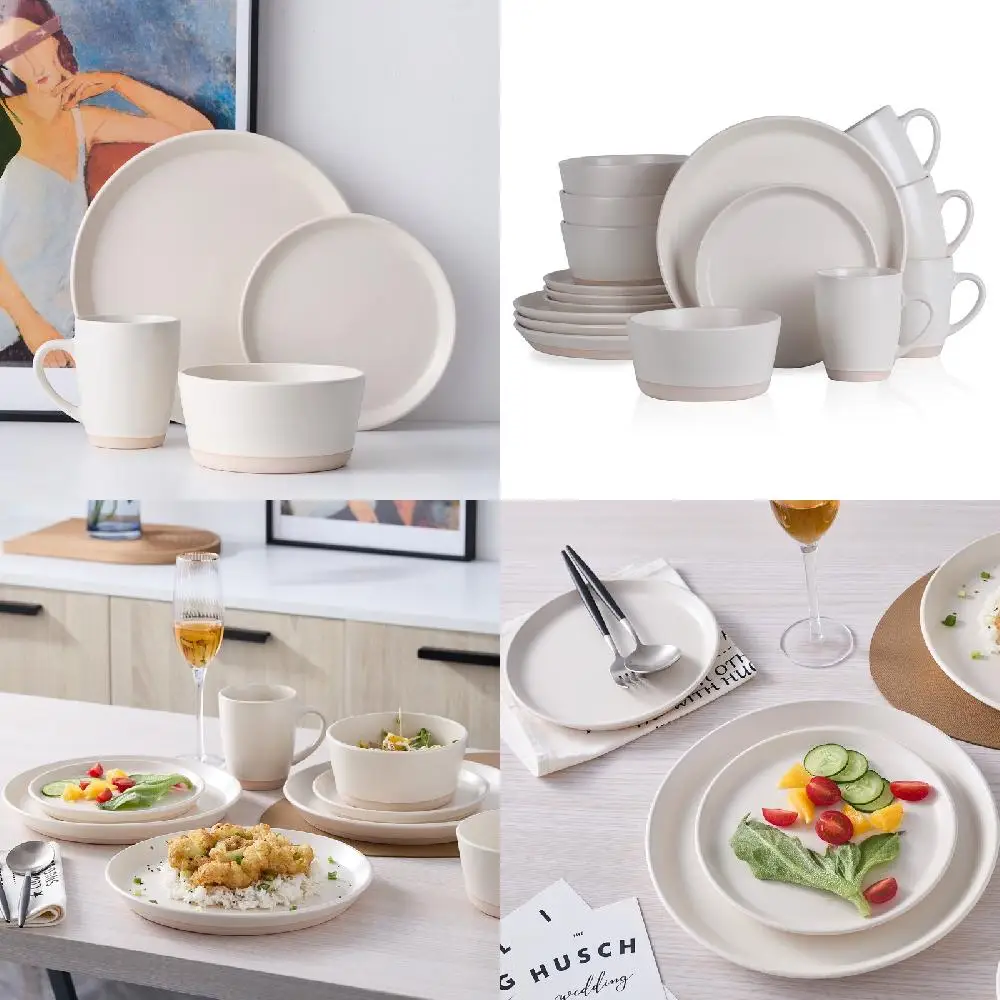 Set. Delightful 16-Piece Brilliantly Crafted White Dinnerware Set for 4 Service - Perfect for Daily Use, Lain Jules Stoneware Se
Set. Delightful 16-Piece Brilliantly Crafted White Dinnerware Set for 4 Service - Perfect for Daily Use, Lain Jules Stoneware Se