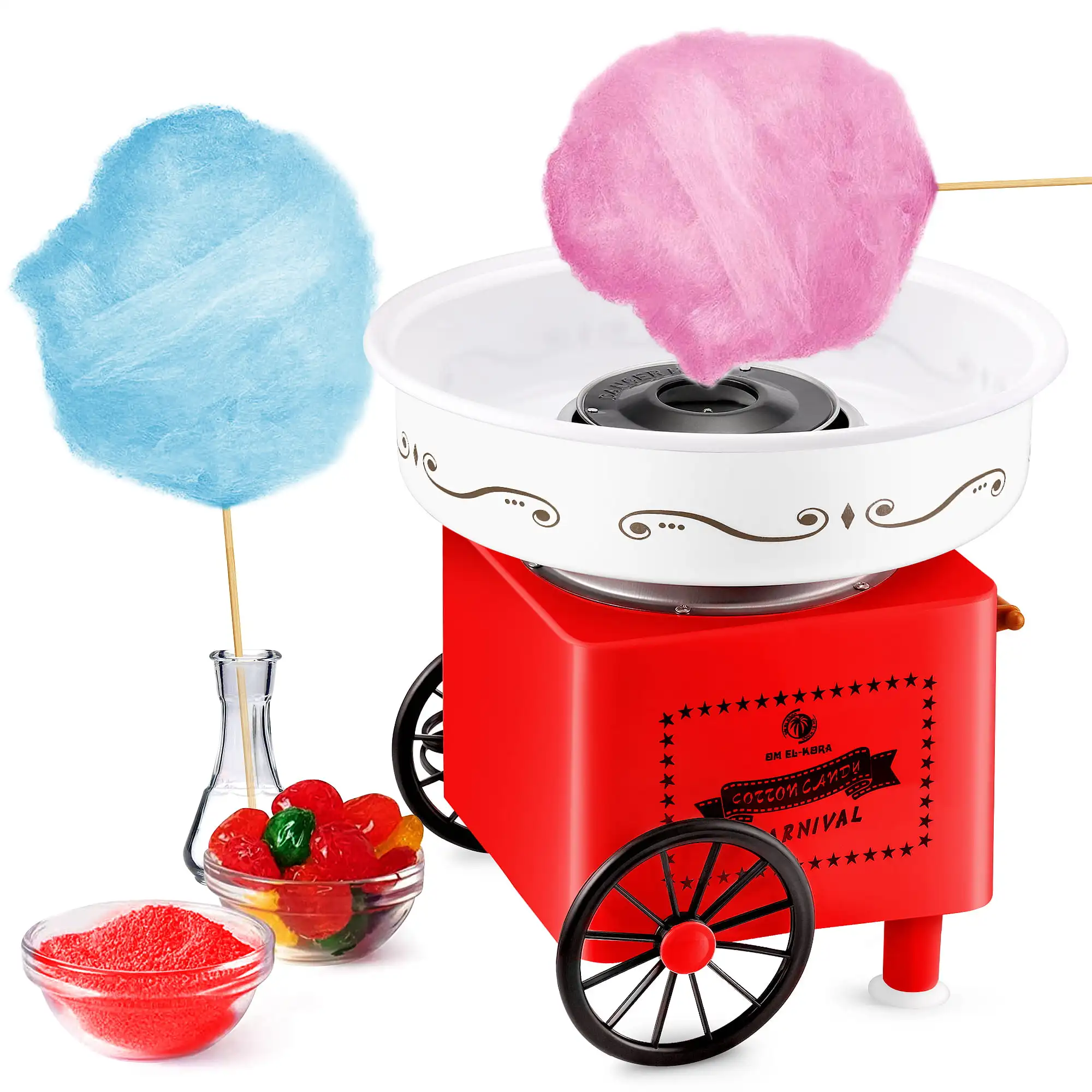 Cotton Candy Machine, Cotton Candy Maker for Kids with Candy Spoon and 10 Candy Sticks, Red
Cotton Candy Machine, Cotton Candy Maker for Kids with Candy Spoon and 10 Candy Sticks, Red